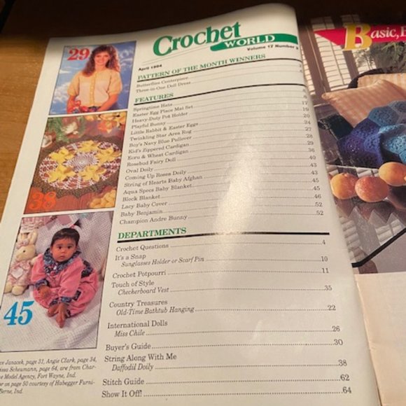 2/$35 Crochet World Magazine April 1994 Vintage - Picture 2 of 6